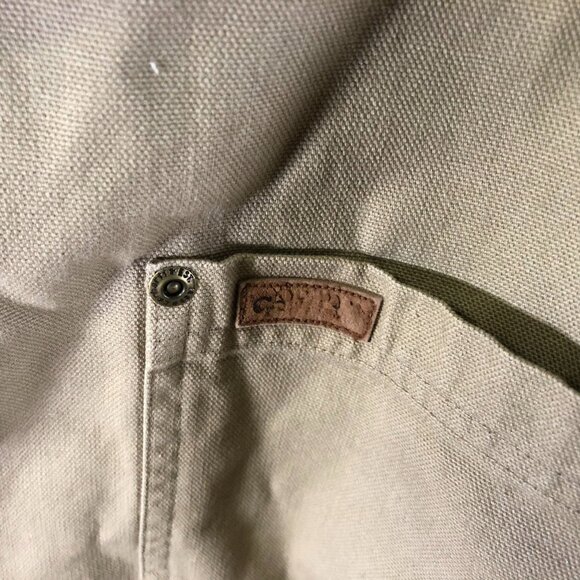 Vintage Carhartt Mens Shirt Jacket XLT Khaki Flannel Lined Snap Shacket S96GKH - Picture 14 of 16